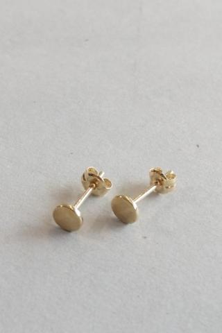 CIRCLE-PIERCED-EARRING / GOLD